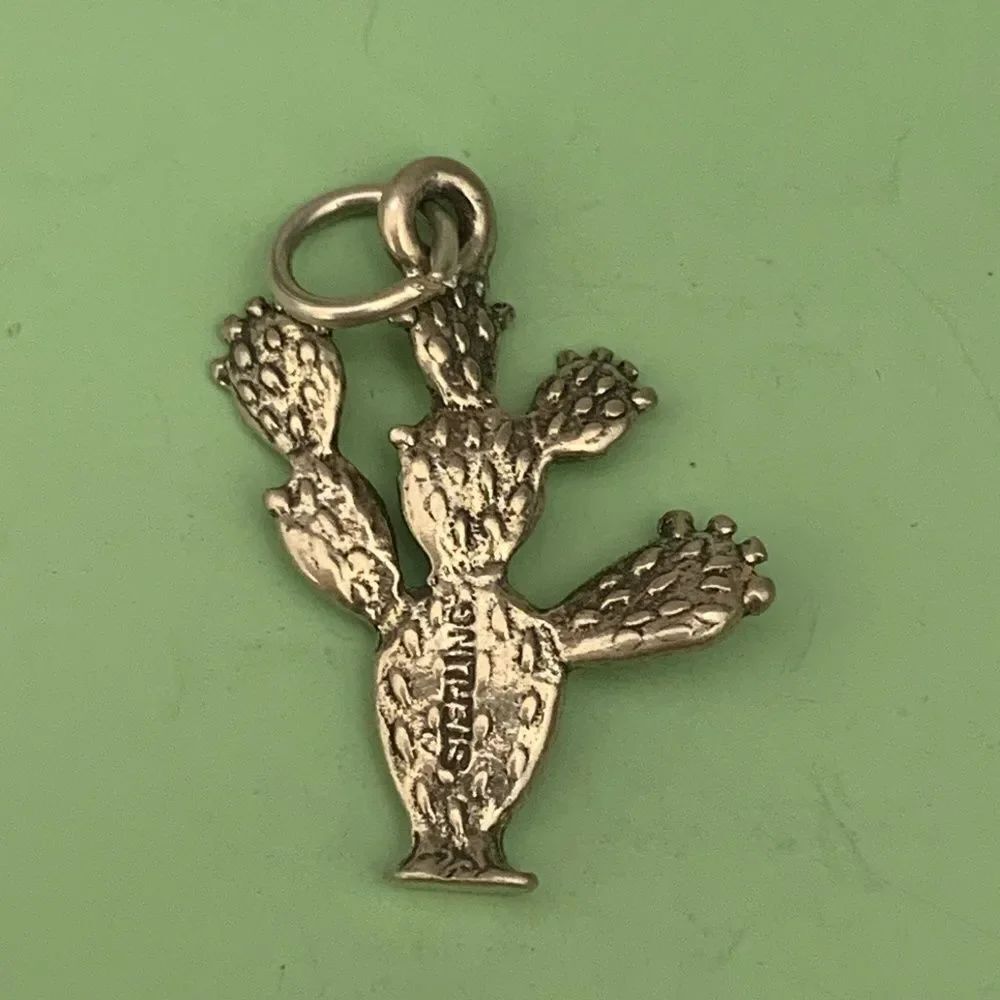 .925 Cactus Sterling Silver Jewelry Charm #southwestern #desert